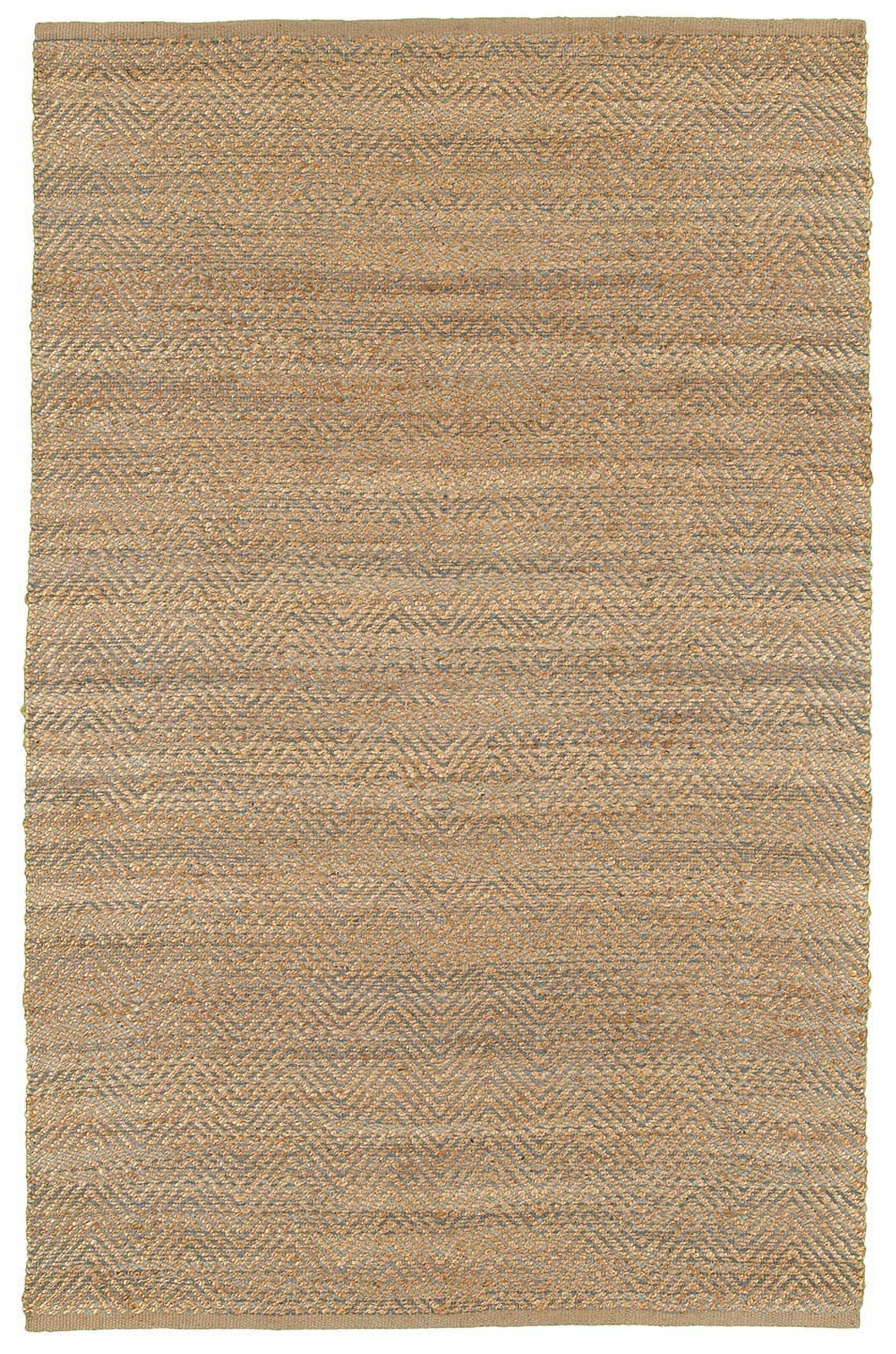 Handmade Gray and Tan Cotton 5' x 8' Area Rug