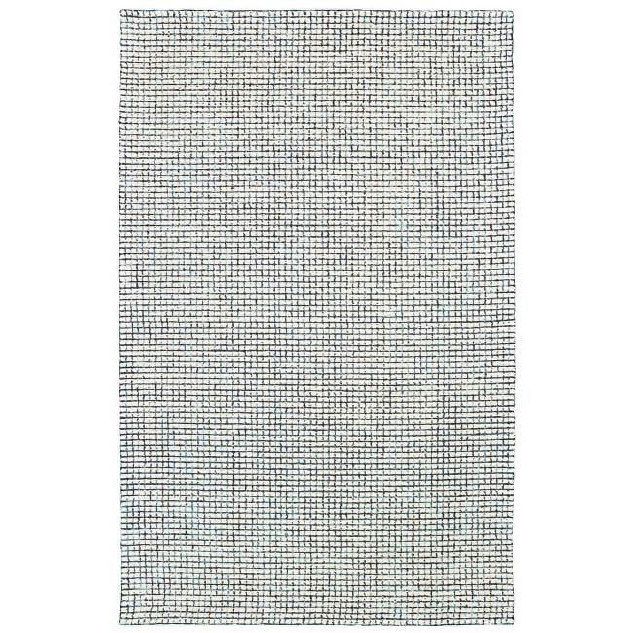 HomeRoots 395567 8 x 10 ft. Navy & Ivory Grids Area Rug