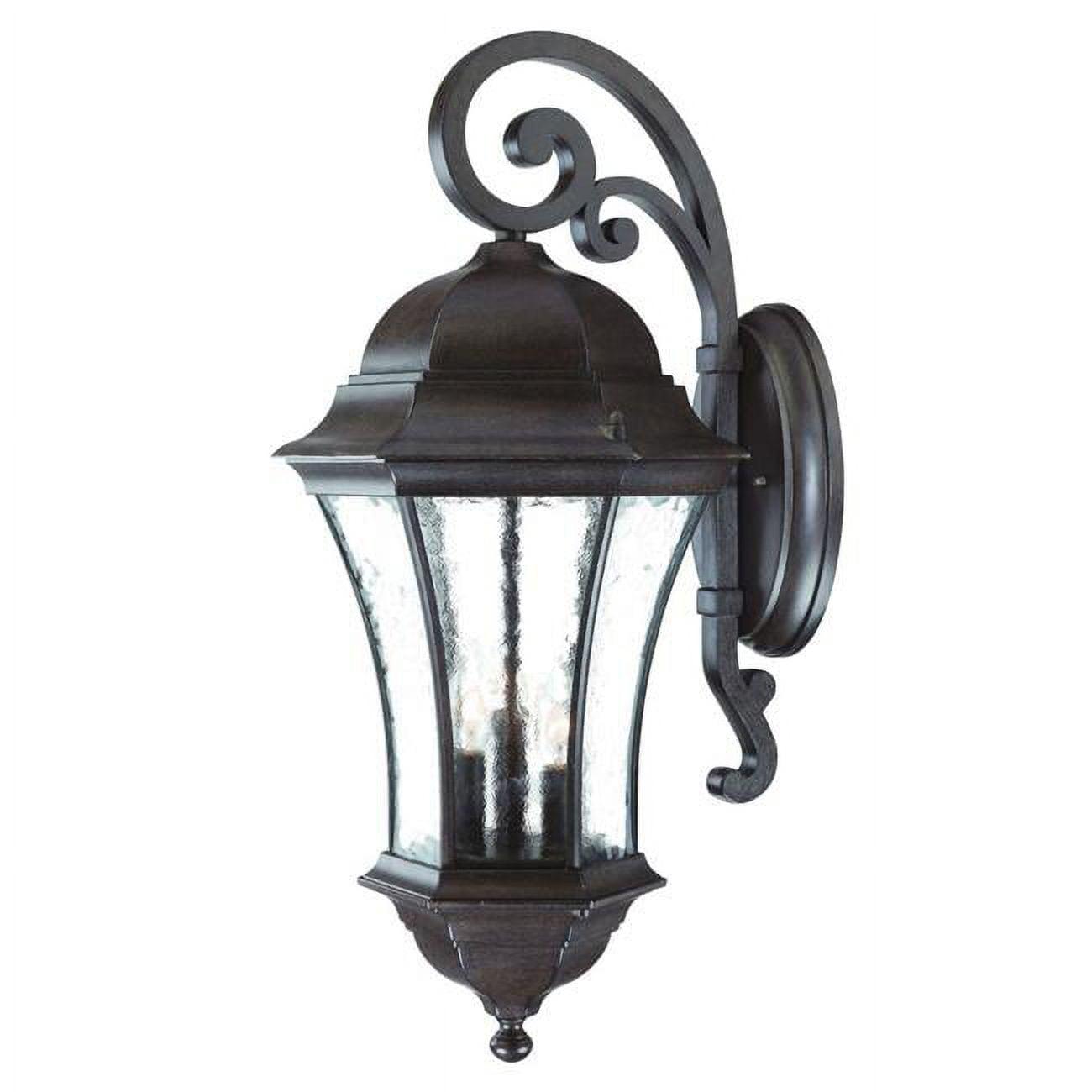 Waverly Black Aluminum 3-Light Outdoor Wall Sconce