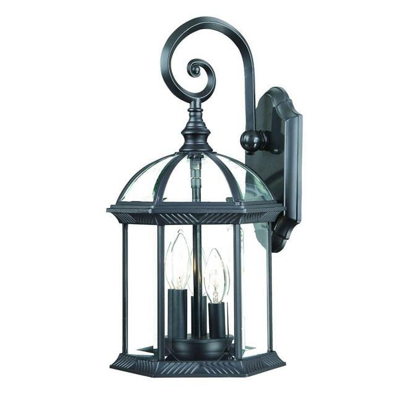 Dover Vintage Matte Black Outdoor Lantern Wall Light