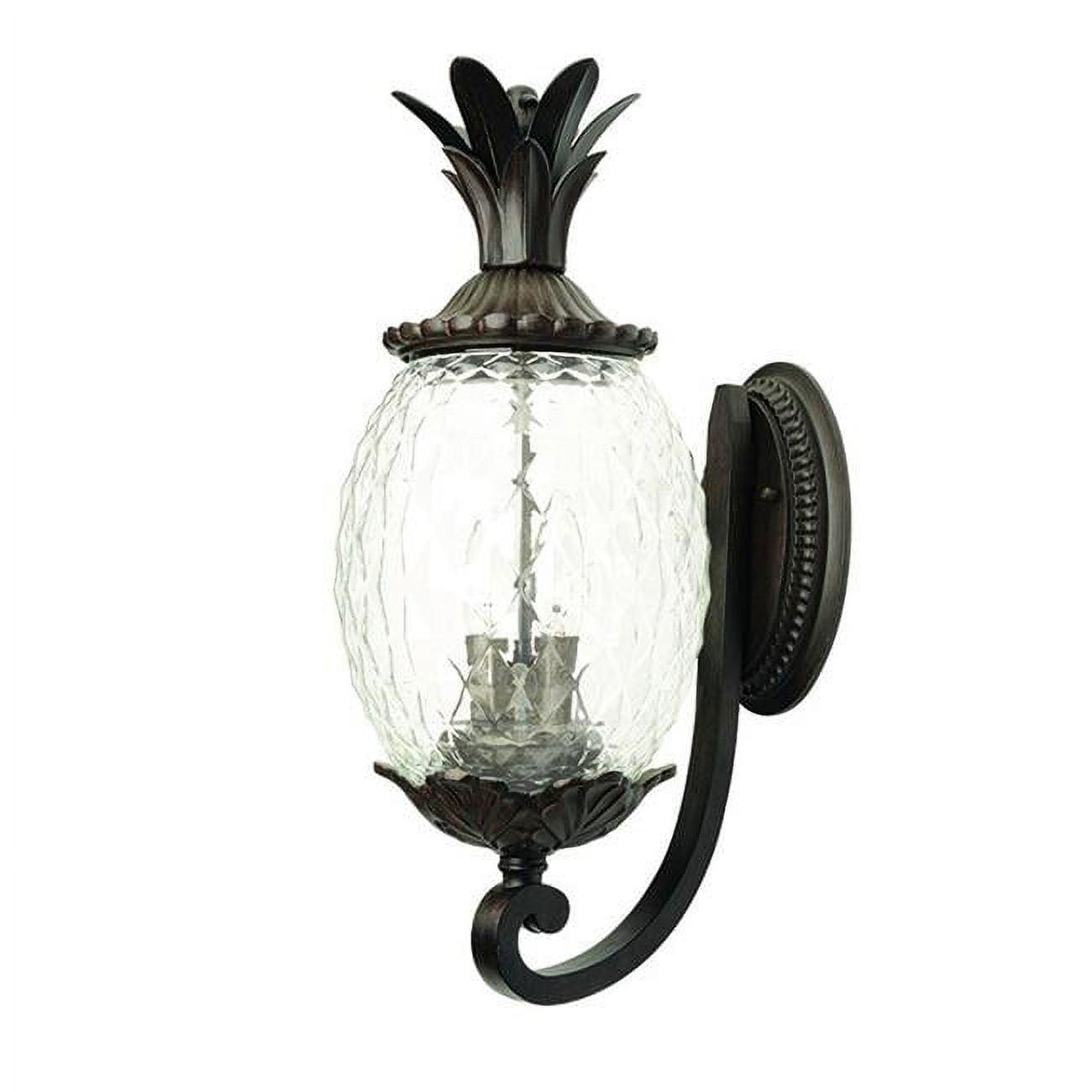 Southern Charm Antique Bronze Pineapple Outdoor Wall Light