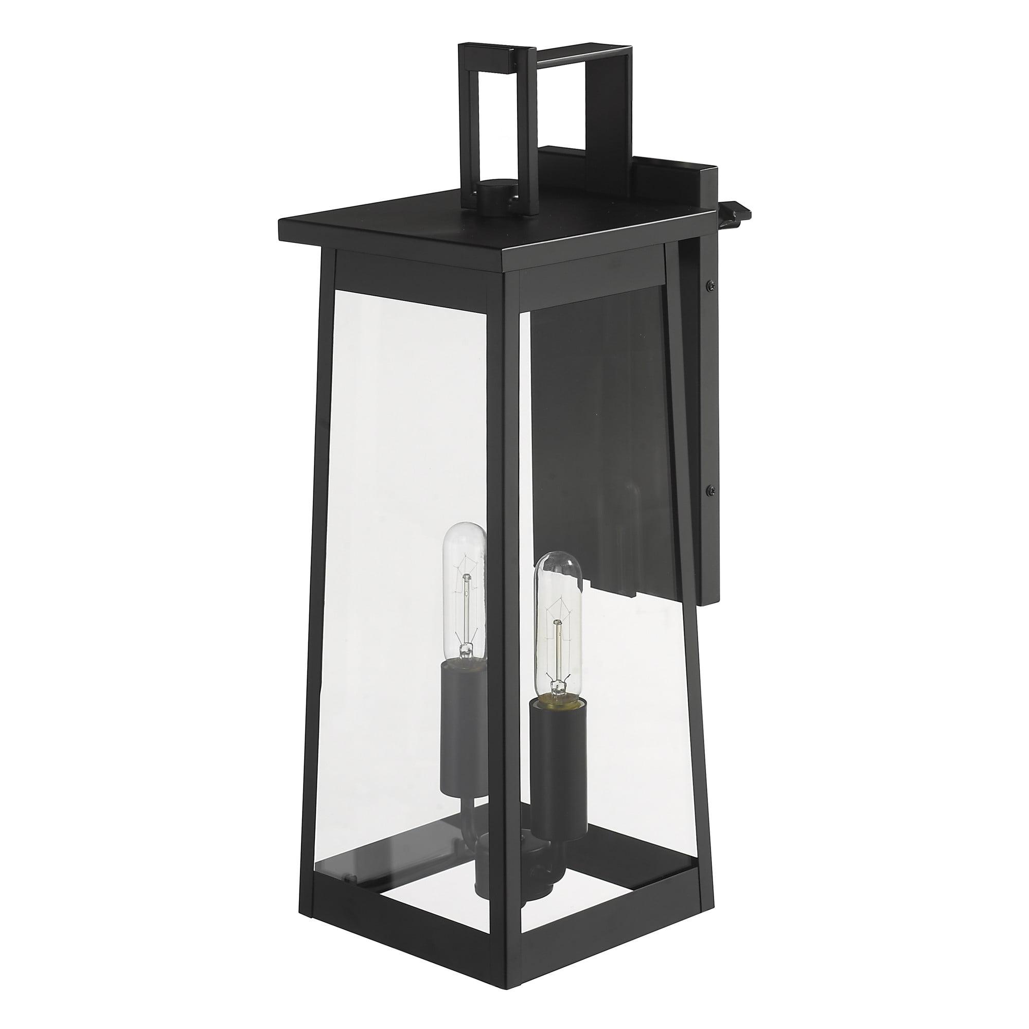 Alden Matte Black 23.5" Modern Outdoor Wall Lantern