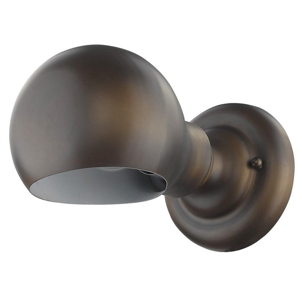 Elegant Antique Bronze Rounded Wall Sconce