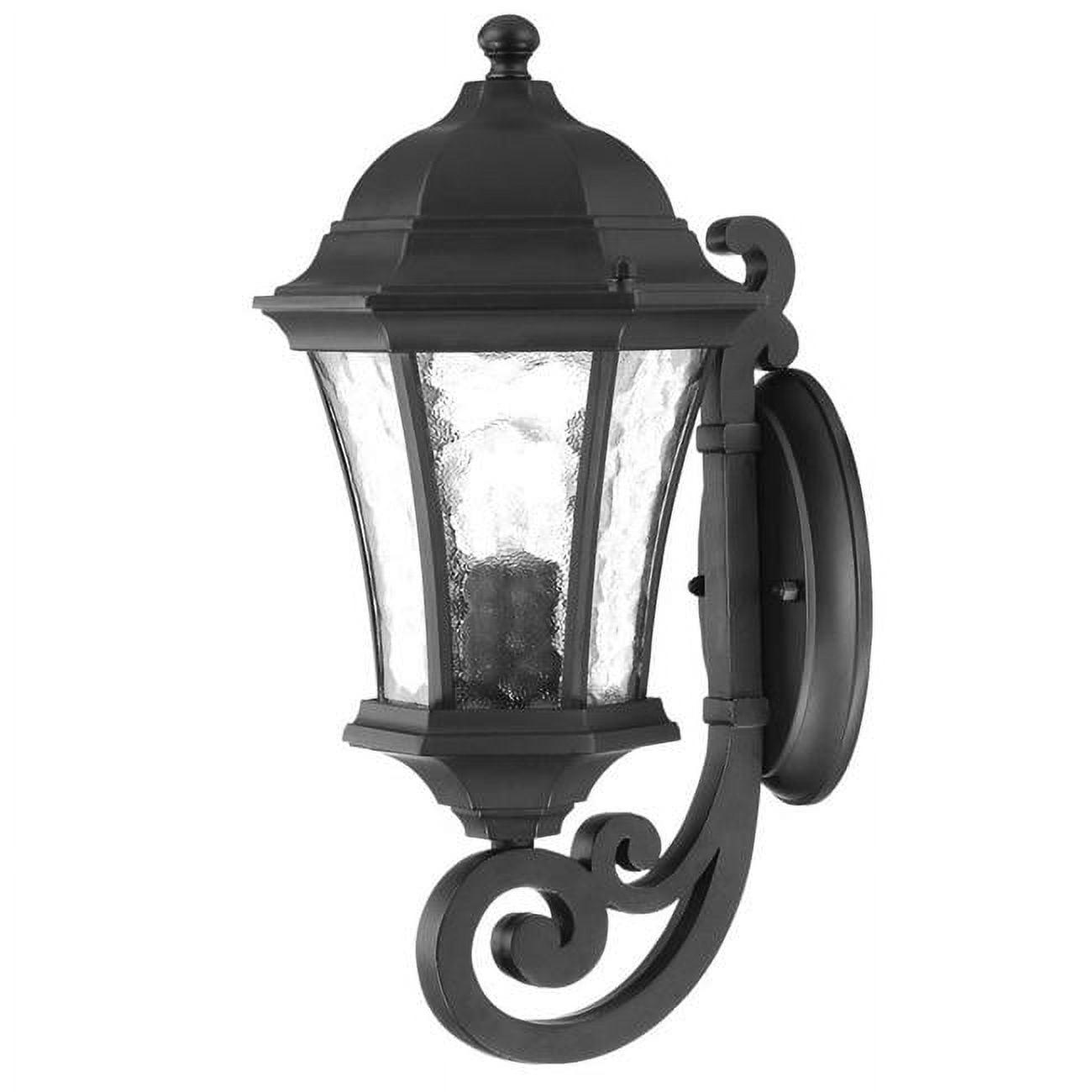 Elegant Matte Black Tapered Lantern Wall Light