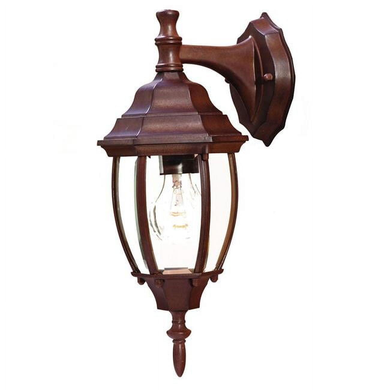 Burled Walnut Globe Lantern Swing Arm Wall Light