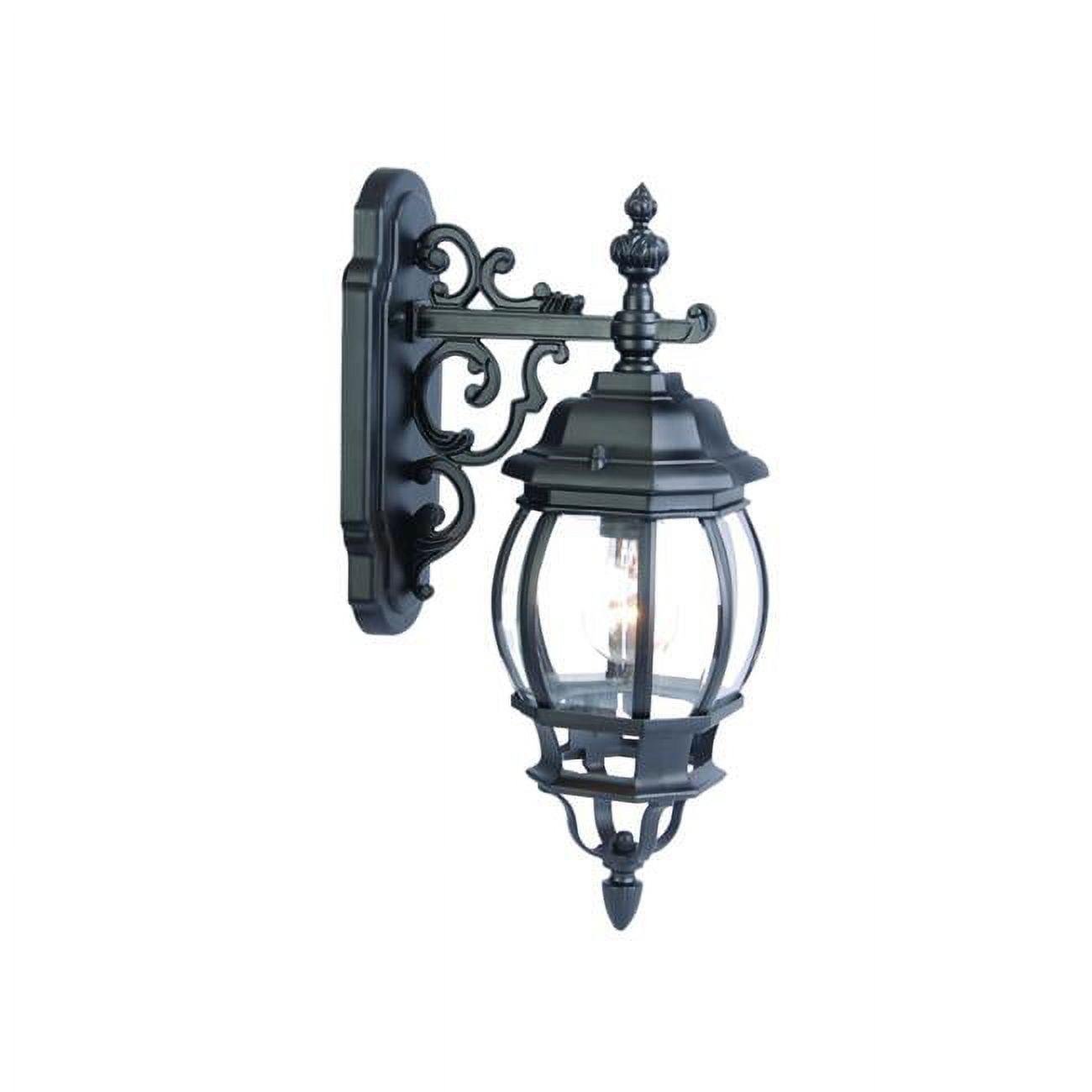 Matte Black Direct Wired Swing Arm Wall Light with Glass Globe