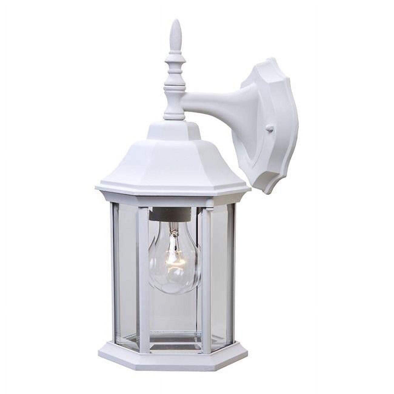 White Clear Glass Swing Arm Wall Sconce