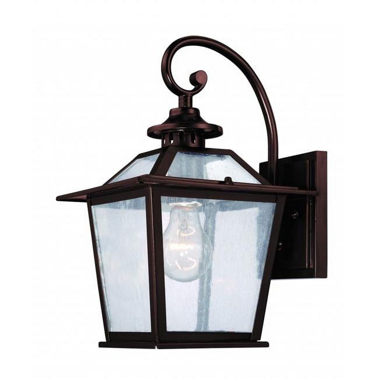 Antique Bronze Terrarium Outdoor Wall Light with Frosted Glass