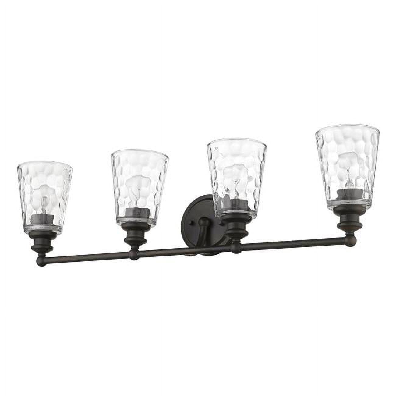 HomeRoots 398679 8.5 x 32 x 7 in. Mae 4-Light Oil-Rubbed Bronze Vanity Light