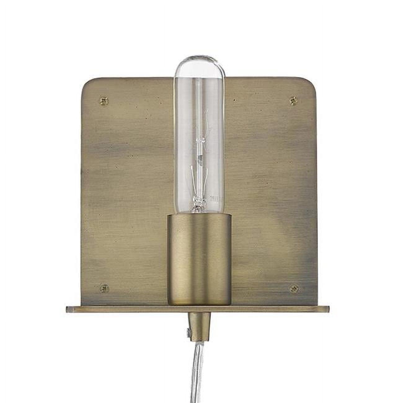 HomeRoots Petite Dull Gold Shelf Wall Light