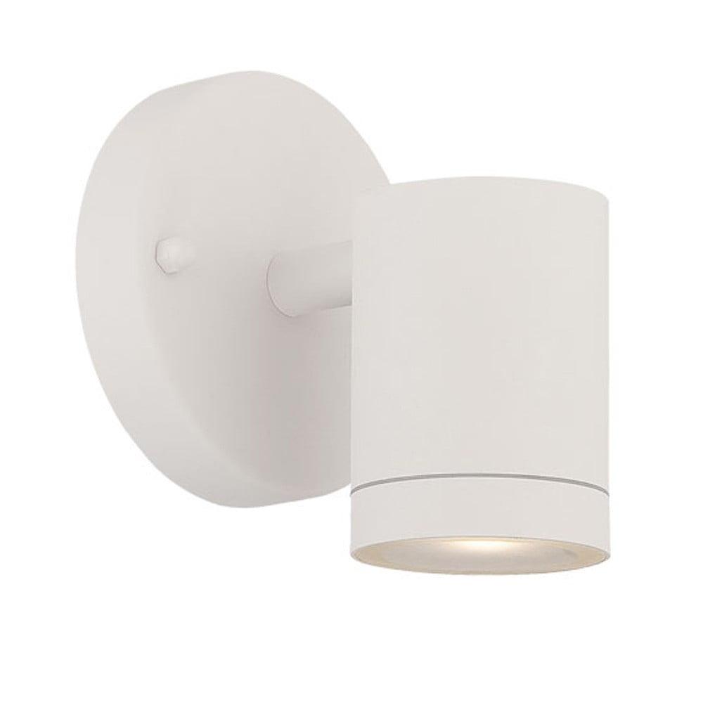 Sleek White Can Shape Integrated LED Outdoor Wall Sconce