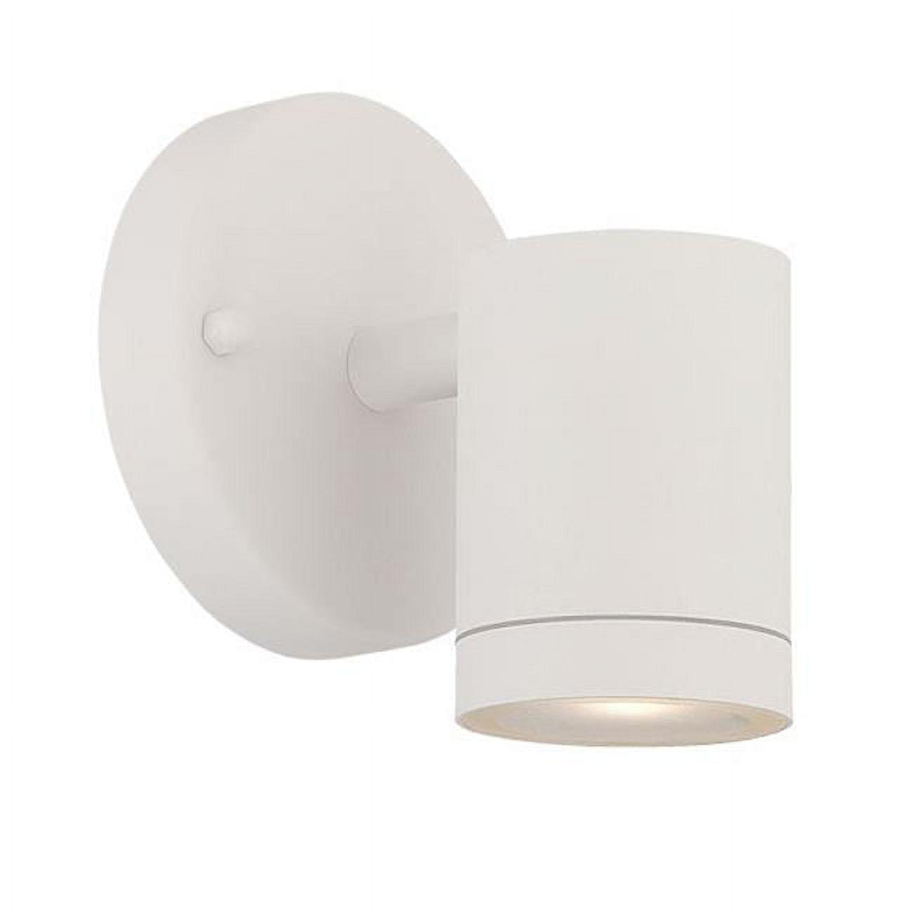 Sleek White Can Shape Integrated LED Outdoor Wall Sconce