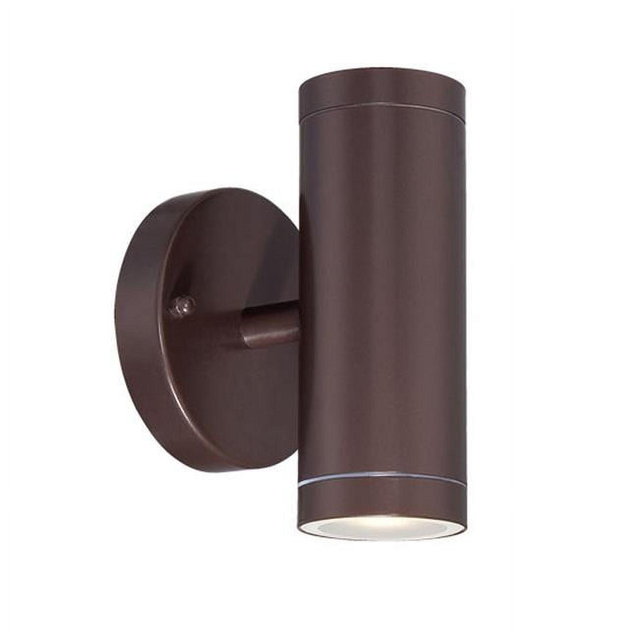 Architectural Bronze Dual LED Can-Shaped Wall Sconce