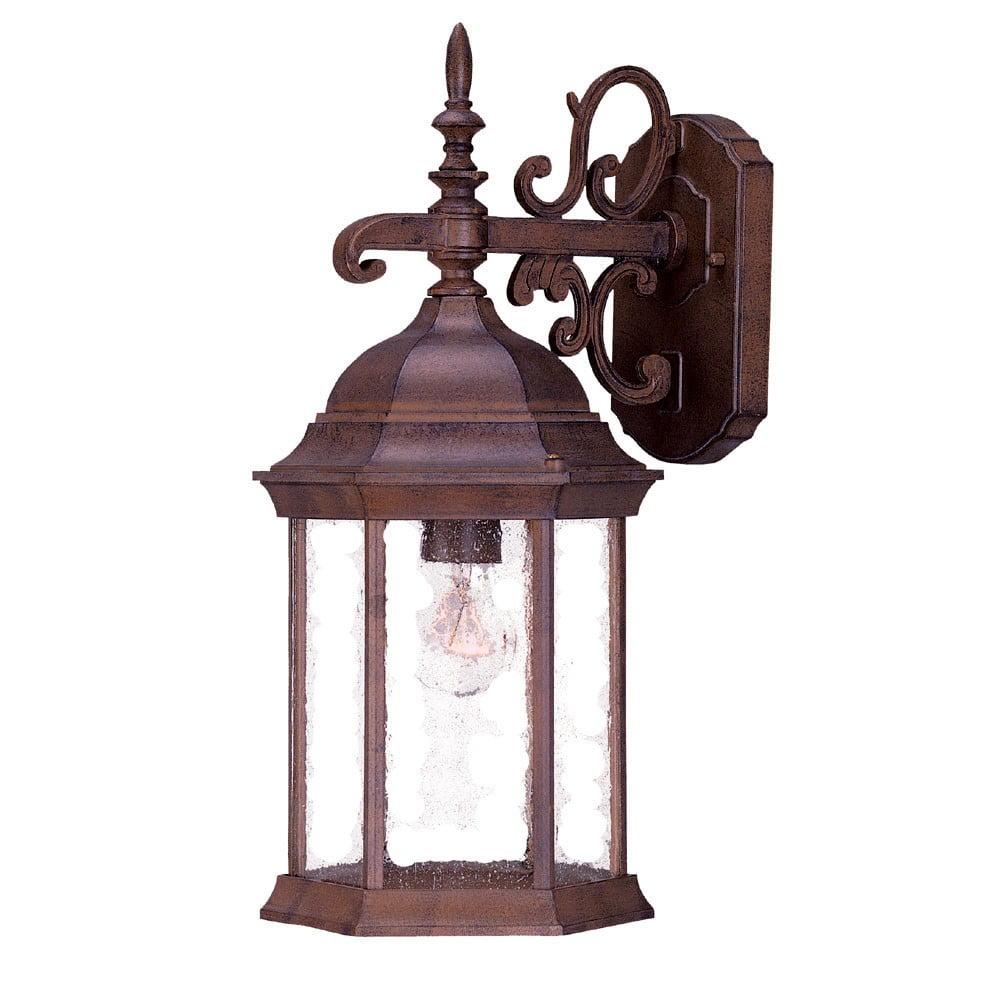 Burled Walnut Carousel Lantern Swing Arm Wall Light