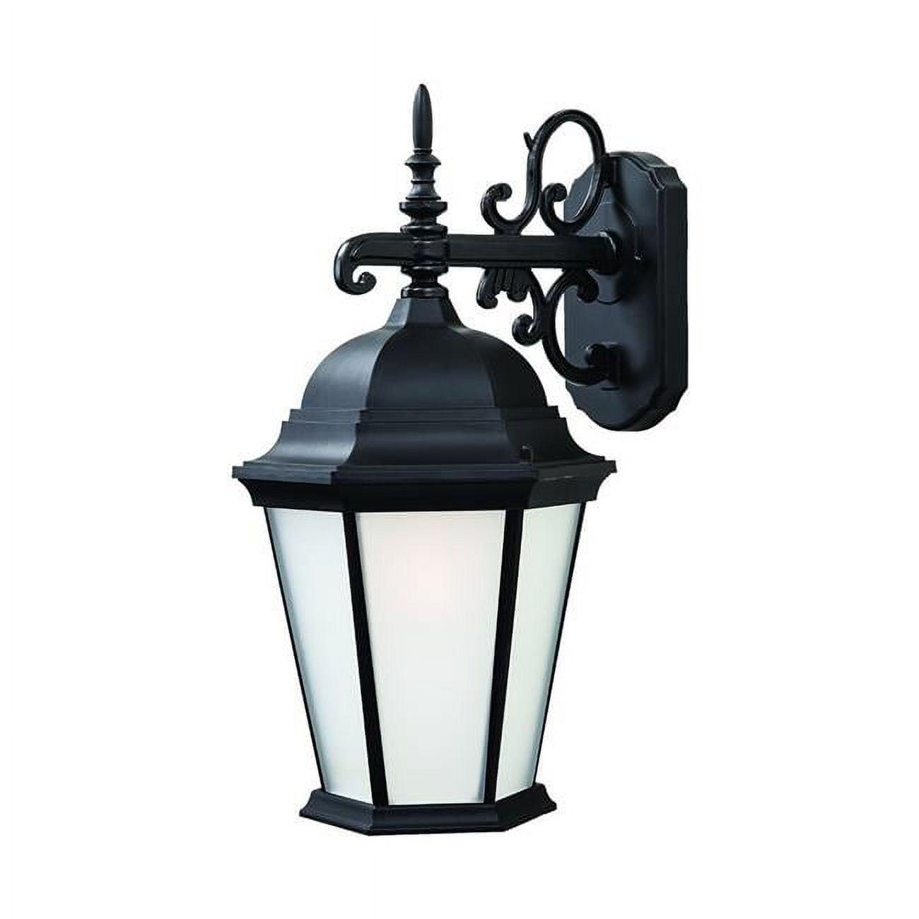 Matte Black Carousel Lantern-Style Swing Arm Wall Light