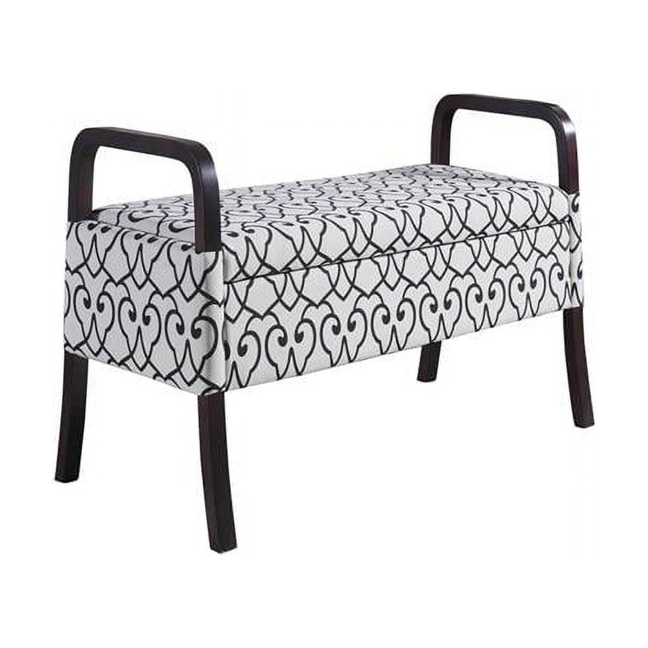 Homestock Artisanal Artistry 23.25" Tall Wooden Storage Bench, Rocco Print
