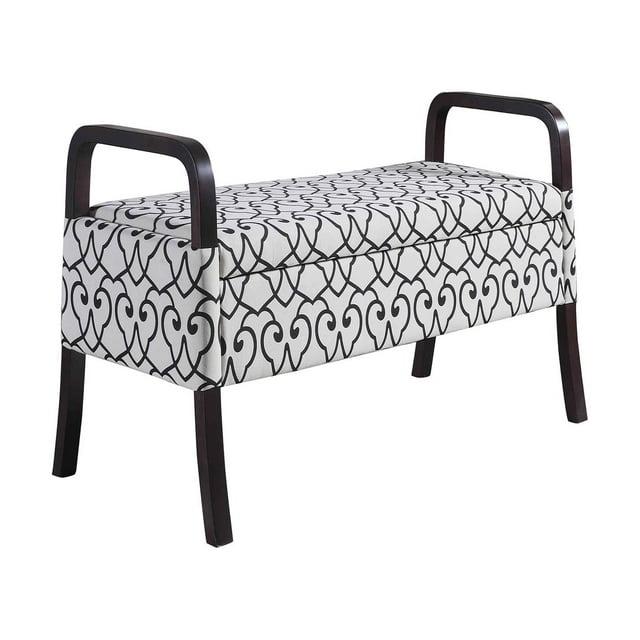 Homestock Artisanal Artistry 23.25" Tall Wooden Storage Bench, Rocco Print