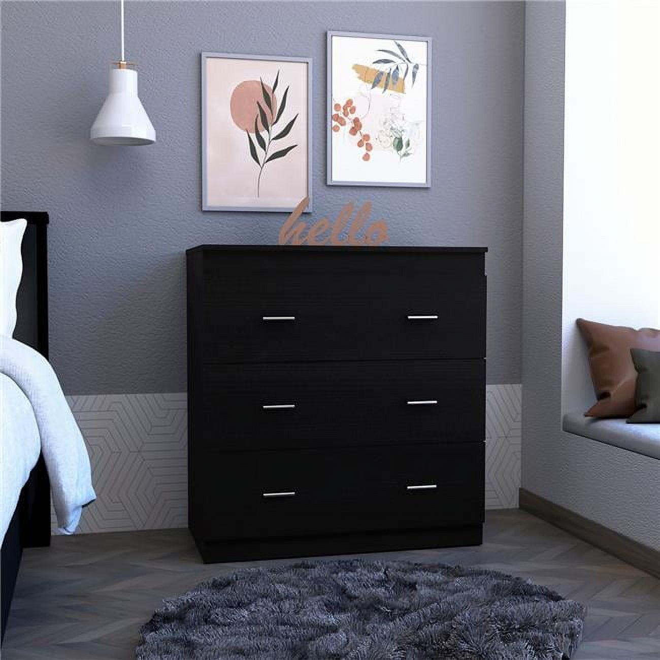 Modern Black Wengue Horizontal Dresser with Soft Close Drawers