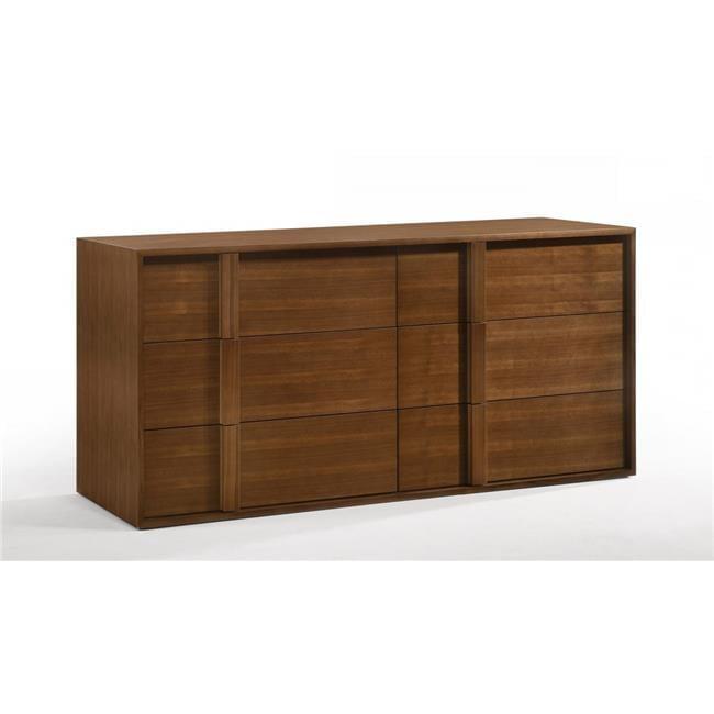 Walnut Double Dresser with Soft Close Drawers