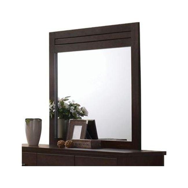 37" Mahogany Framed Rectangle Dresser Mirror