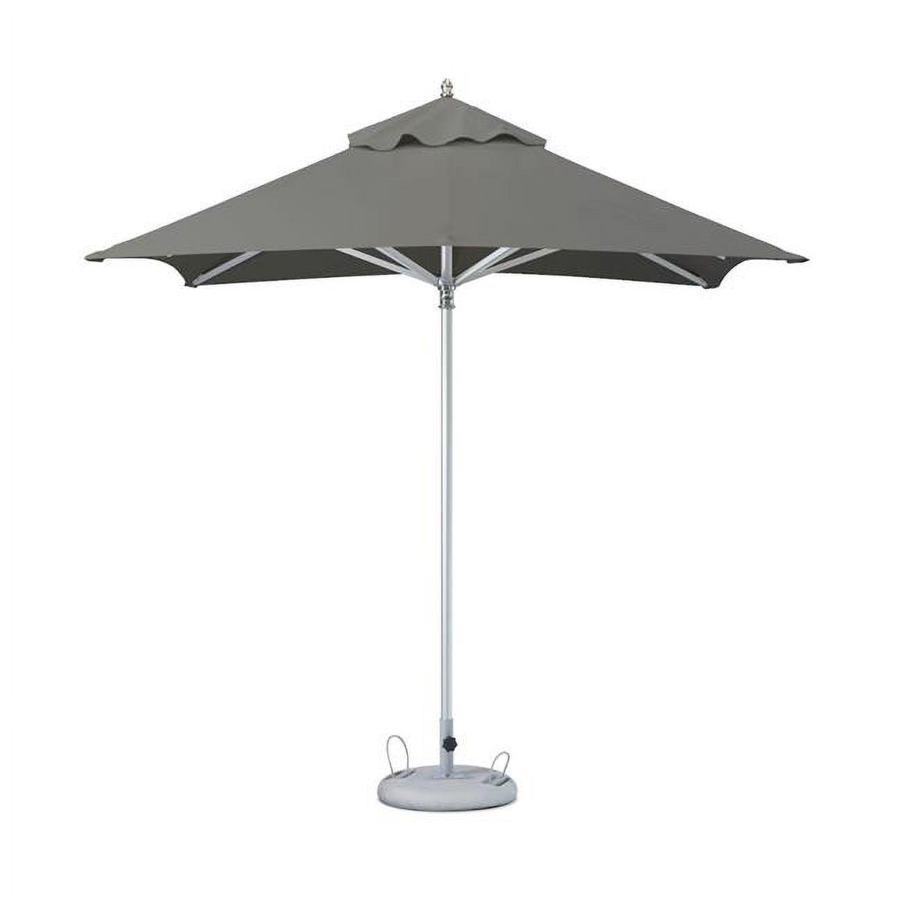 HomeRoots 491962 8 ft. Charcoal Polyester Square Market Patio Umbrella