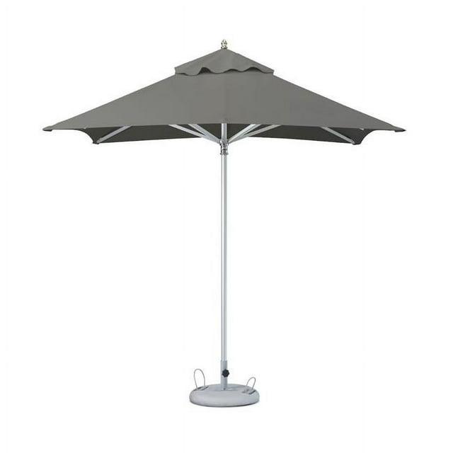 HomeRoots 491962 8 ft. Charcoal Polyester Square Market Patio Umbrella