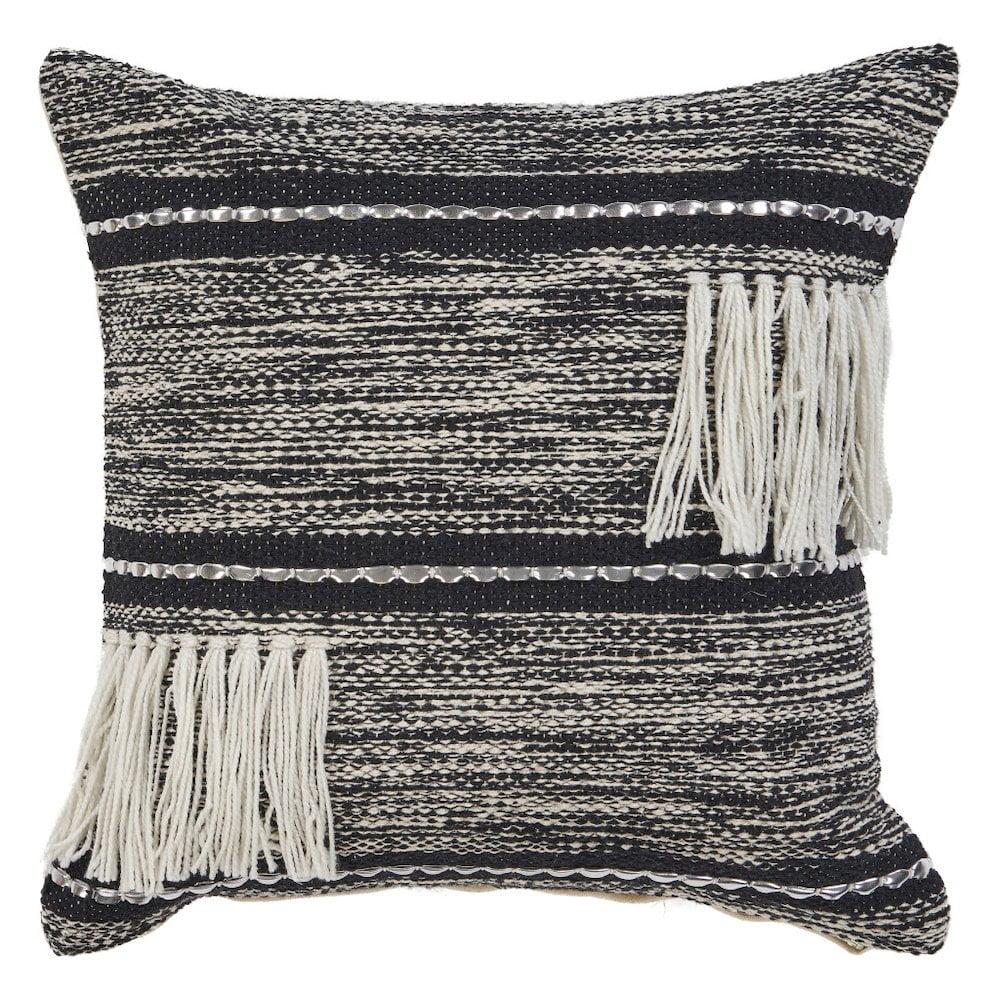 Fringed Cotton Pillow Cover