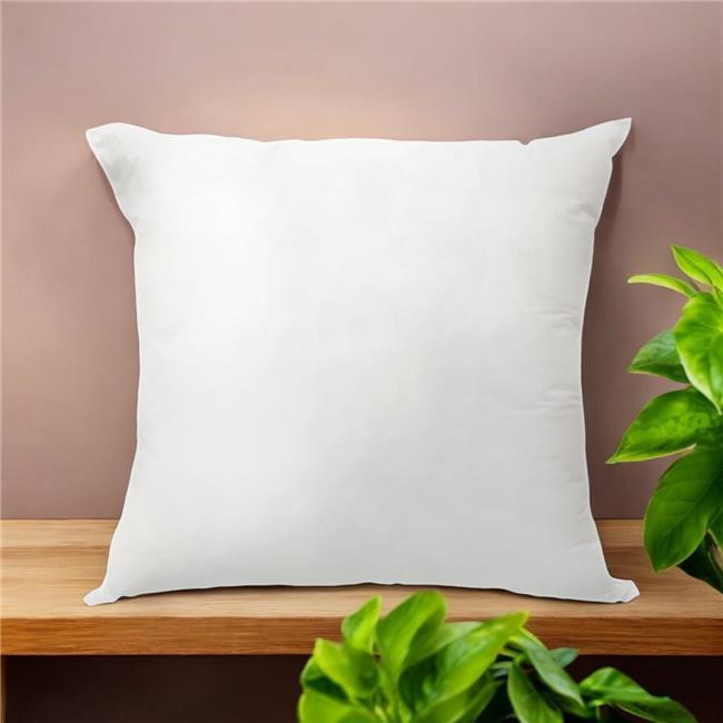 White 20" x 20" Down Feather Pillow Insert