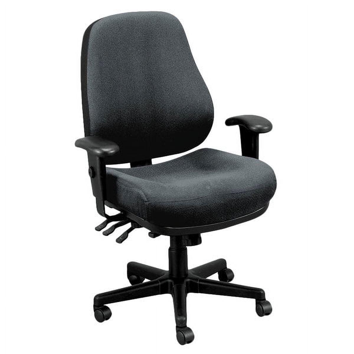 580 Charcoal Tilt Tension Control Fabric Chair - 26.8 x 21 x 38.5 in.