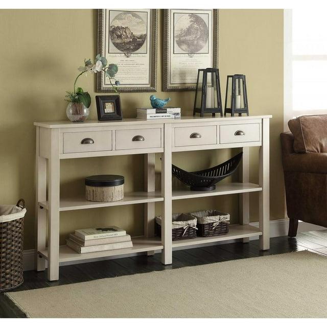 Home Roots Furniture 286113 35 x 72 x 12 in. Wood & MDF Console Table - Cream