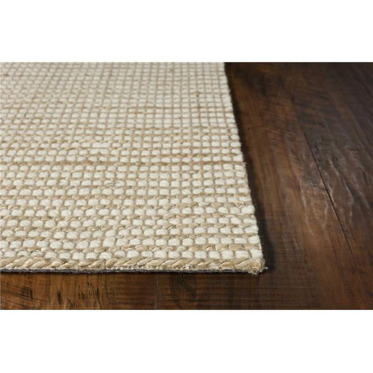 Handmade Ivory Wool Rectangular 5' x 7' Area Rug