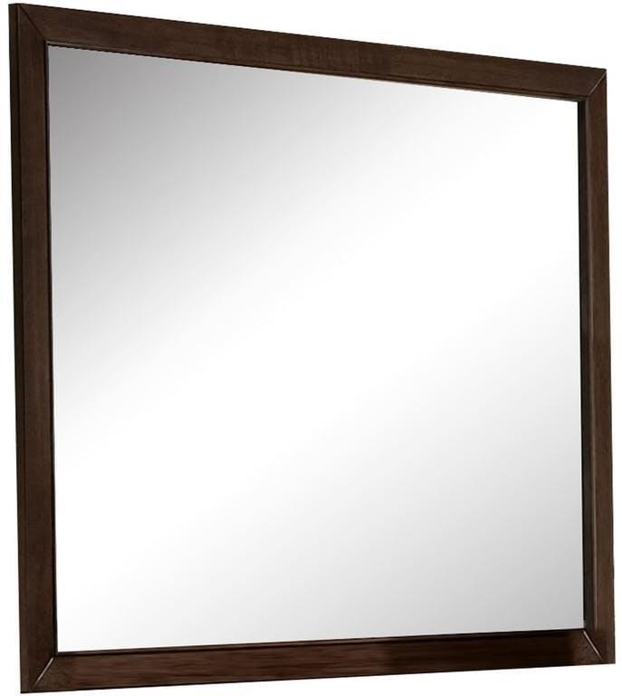 Espresso Wooden Full-Length Transitional Bedroom Mirror 45" X 35"