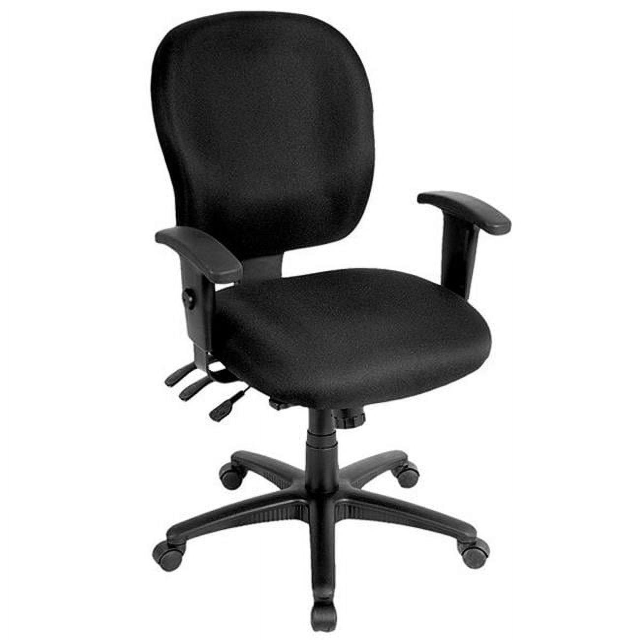 HomeRoots  Black Fabric Chair - 26 x 25 x 37 in.