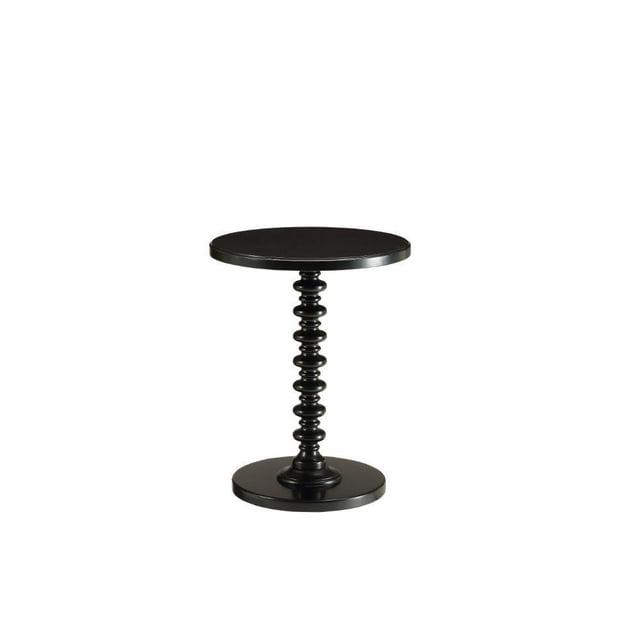 HomeRoots Black Solid Wooden Stylish Accent Side Table