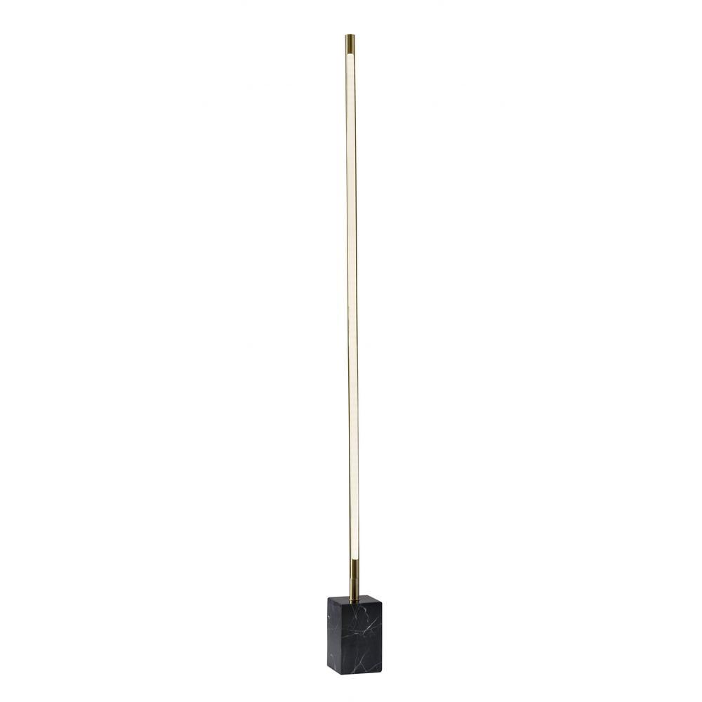 HomeRoots  Brass Marble LED Wall Washer, 4.5 x 7 x 65 in.