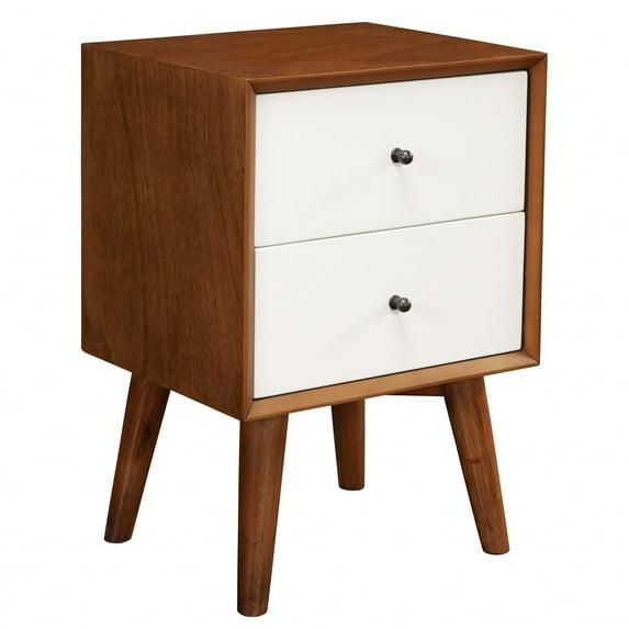 Williams 2 - Drawer Nightstand in Acorn/White
