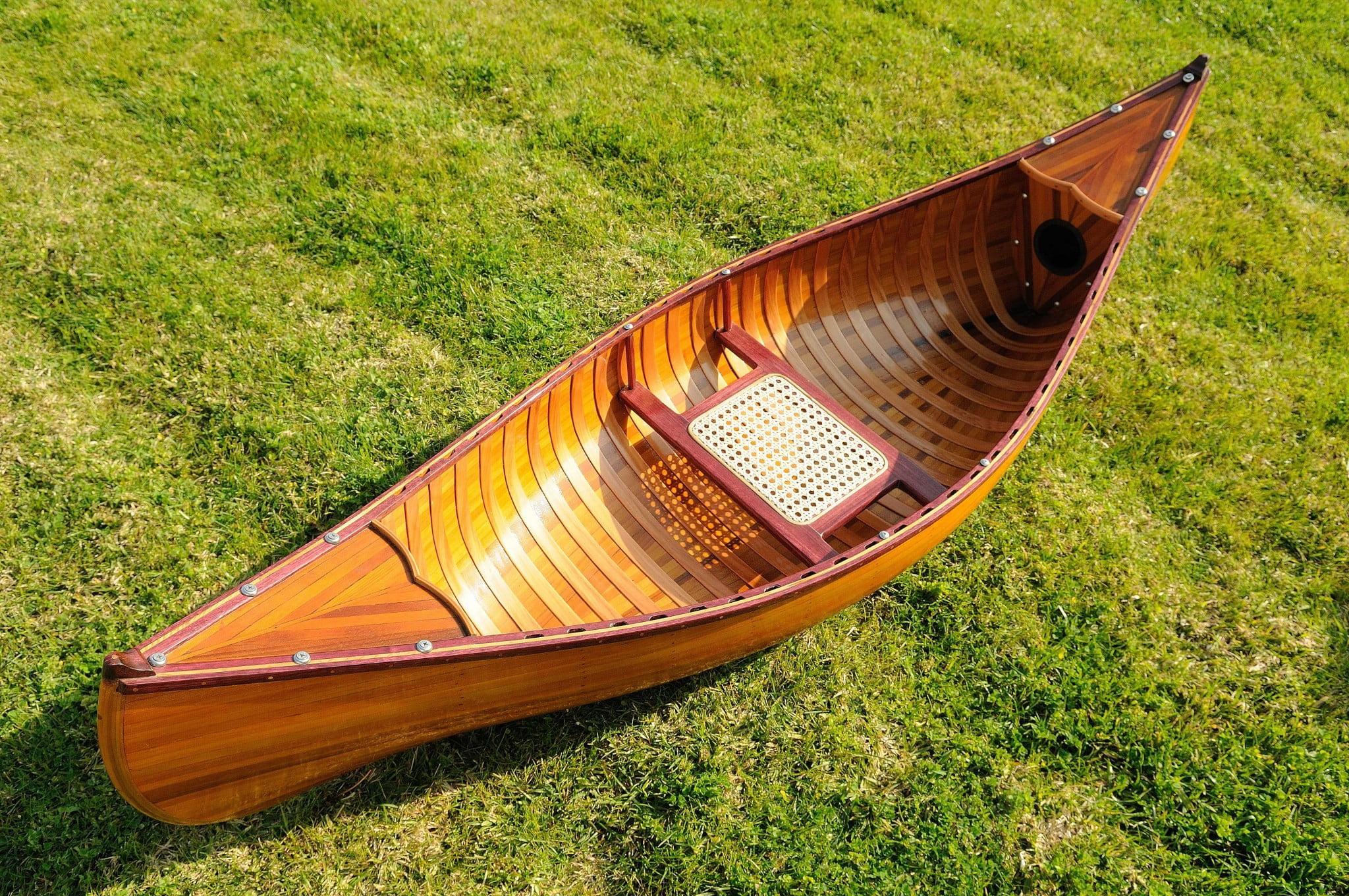 HomeRoots Decor 20.25 In. x 70.5 In. x 15 In. Wooden Canoe with Ribs