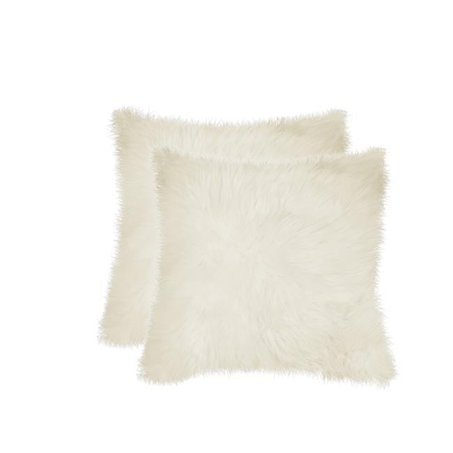 Natural Rugs 100% Wool Throw Square Pillow Cover & Insert (Set of 2)