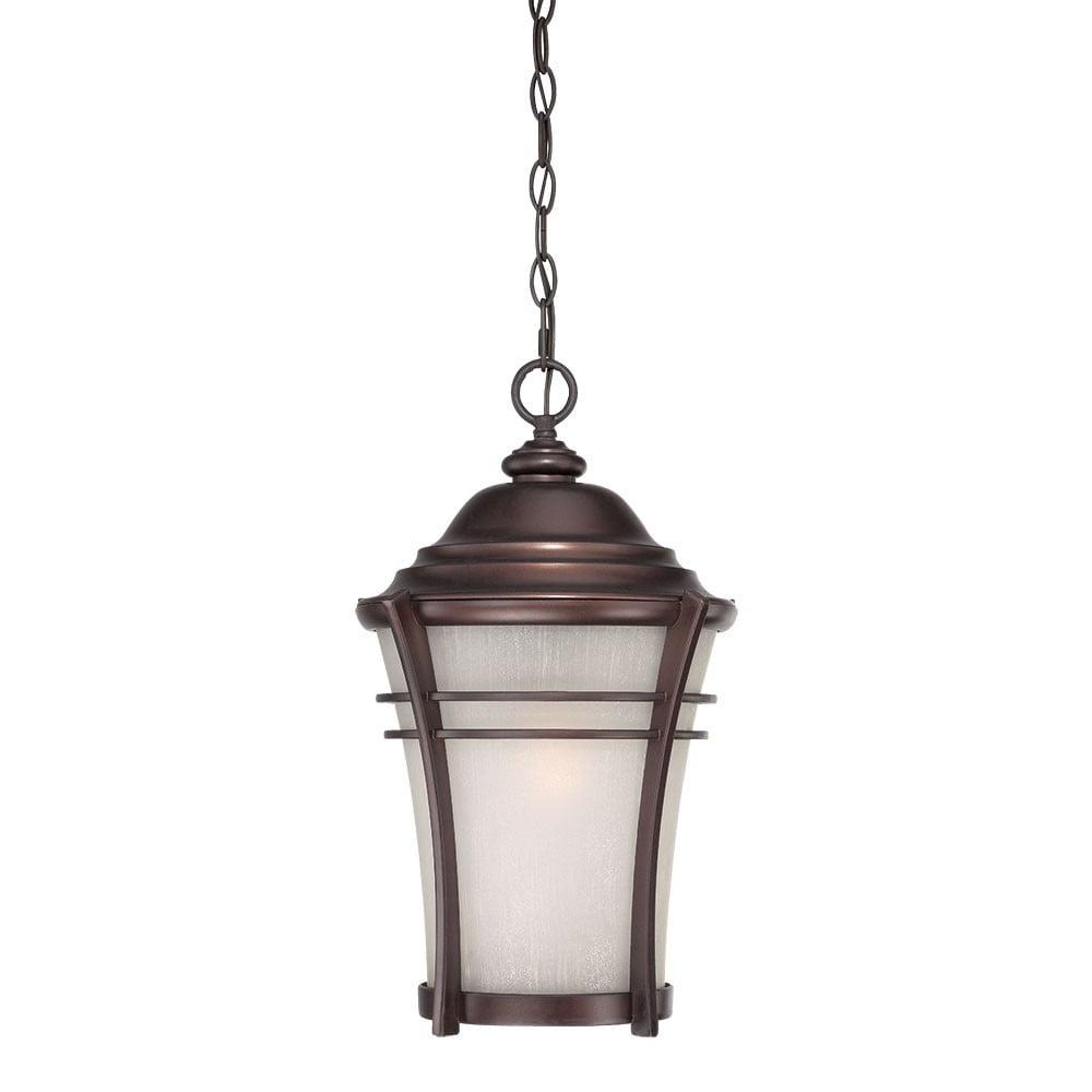 Bronze Frosted Glass Outdoor Hanging Lantern Light