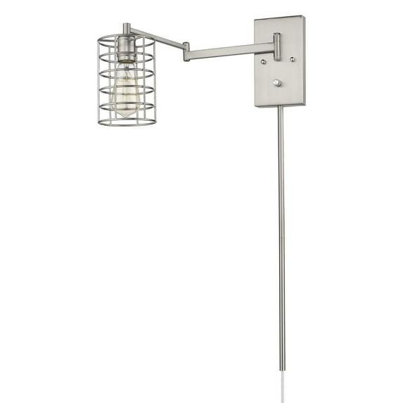 HomeRoots Industrial Silver Metal Wall Sconce