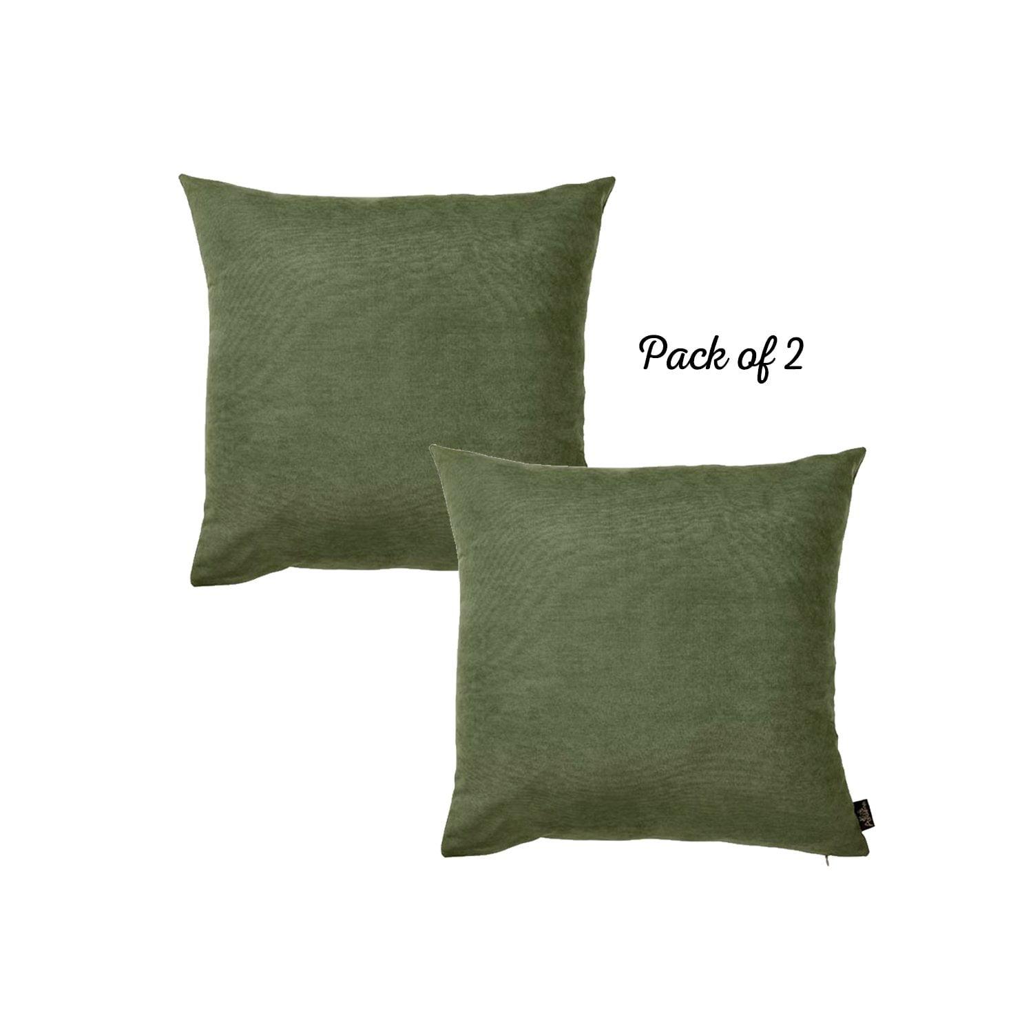 Brushed Twill Decorative Throw Pillow Covers (Set of 2)