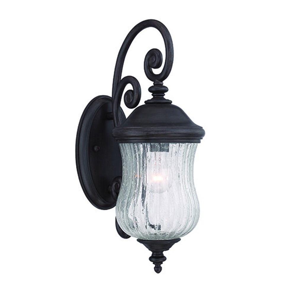 Bellagio Matte Black Urn-Shaped Outdoor Wall Light