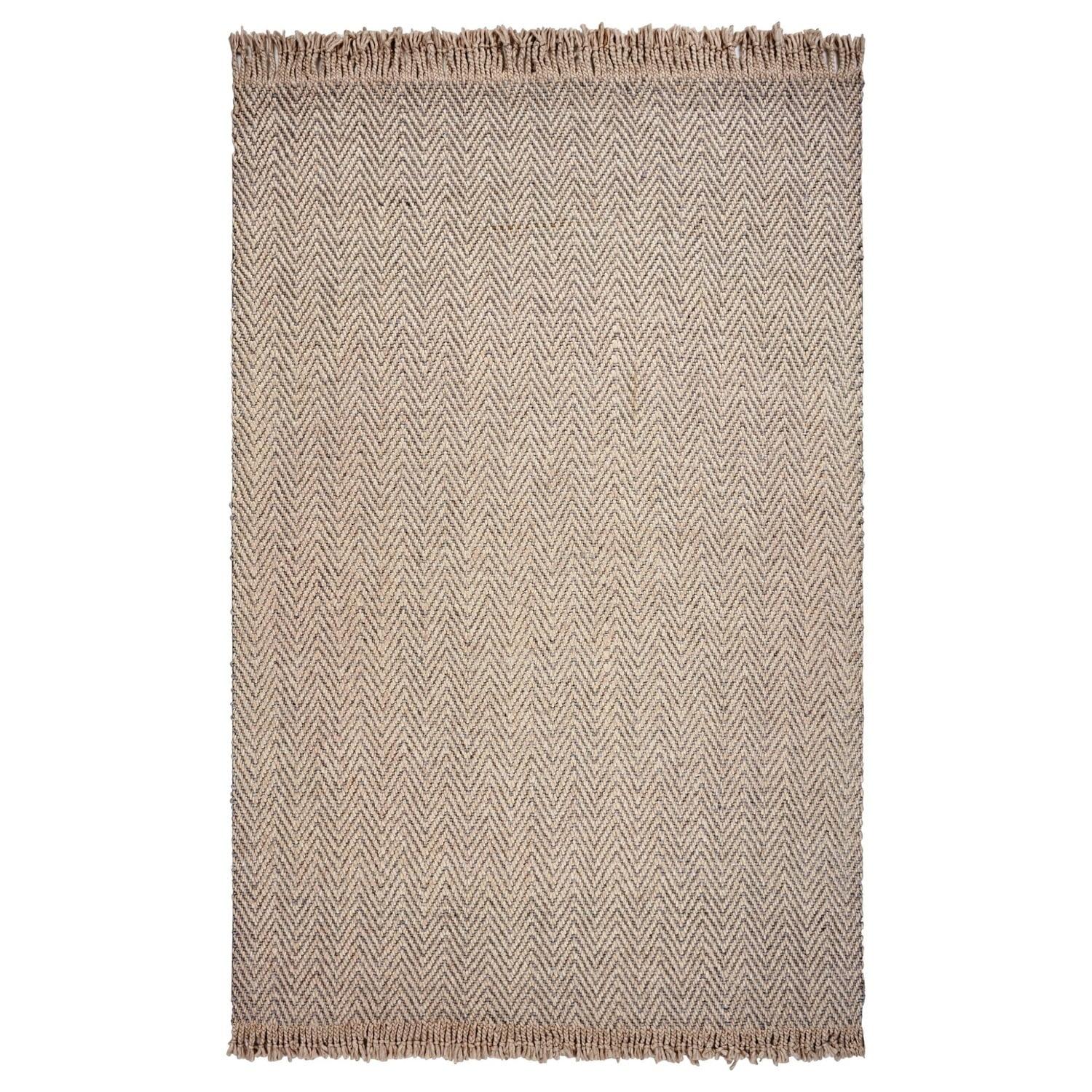 Multicolor Braided Herringbone 9' x 12' Handmade Wool Rug