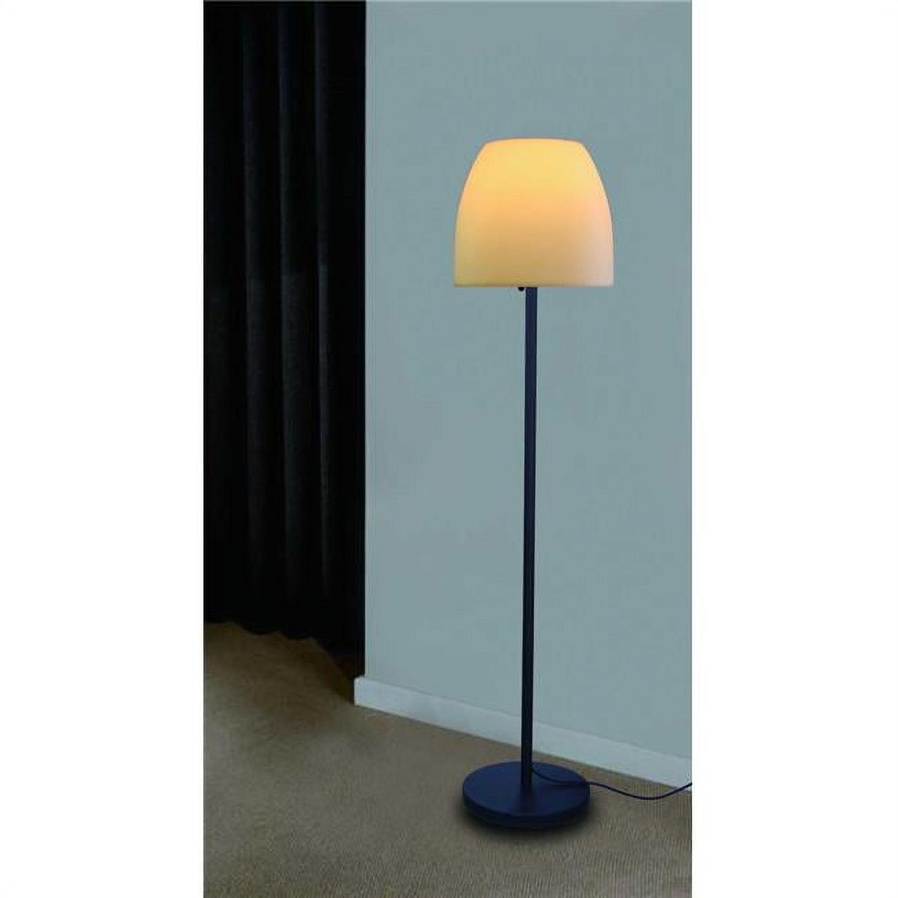 HomeRoots  White Metal Floor Lamp, 12 x 13 x 60 in.