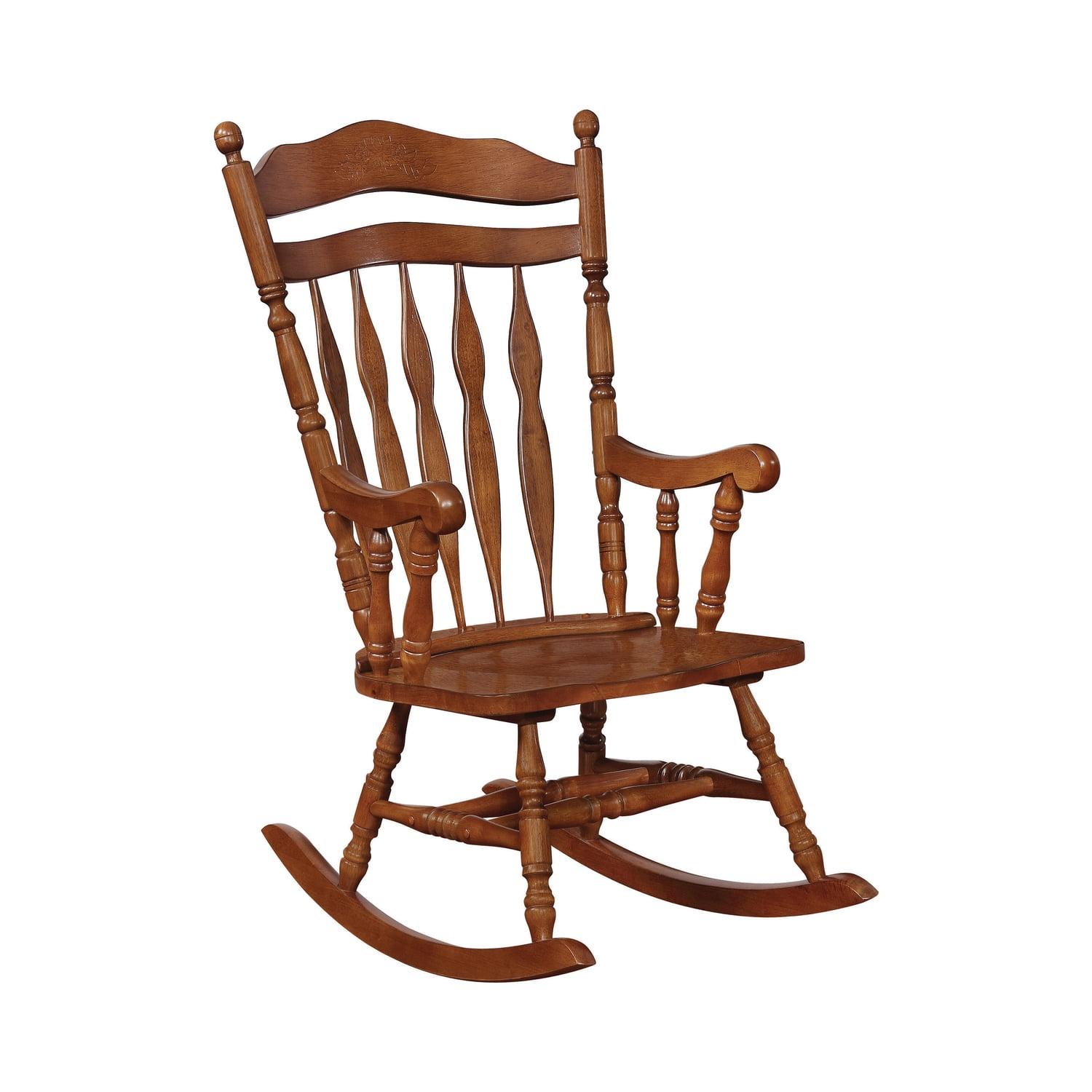 Walnut Traditional Arrow Back Wooden Rocking Chair