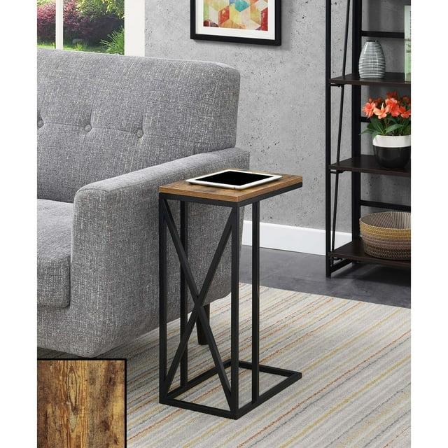 15.75 x 10 x 24.25 in. Tucson C End Table, Brown Wood with Black