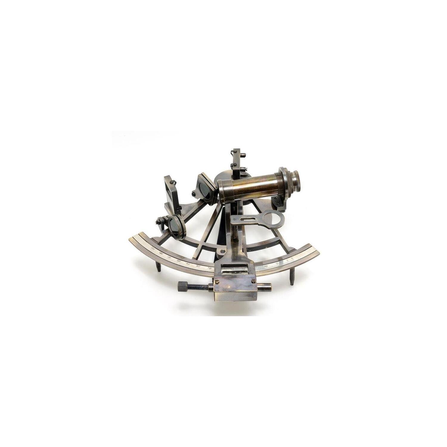Nautical 8" Brass Working Sextant In Brown Antique | Marine Navigational Sextant