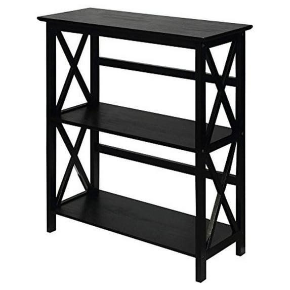 Montego 3-Shelf Bookcase-Black