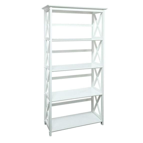Casual Home Montego Shelf Bookcase-Color:White,Size:5-Shelf