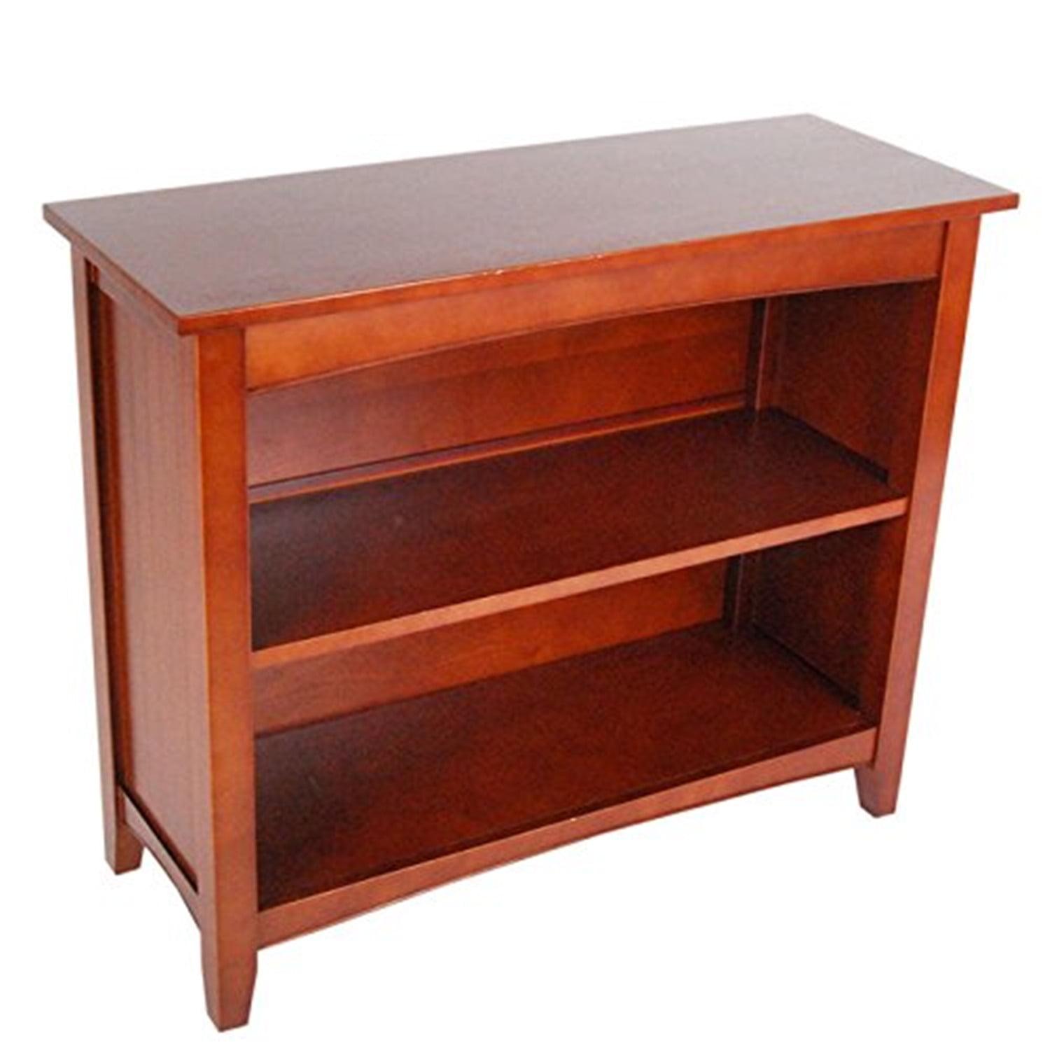 30" 2 shelf Bookshelf Hardwood Cherry - Alaterre Furniture: Mid-Century Modern, Fixed Shelves, Metal Hardware